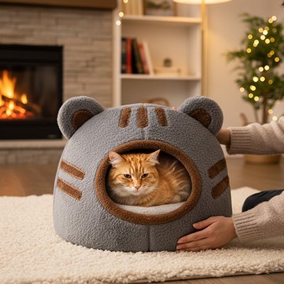 Niche pour Chat avec coussin amovible 