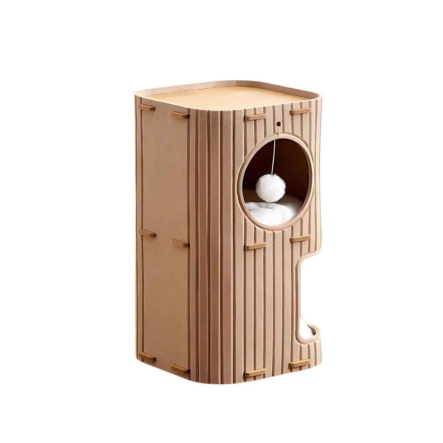 niche pour chat beige 2 niches