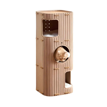 niche pour chat beige 3 niches