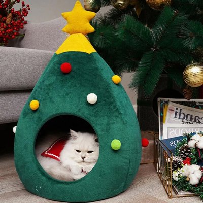 Niche pour Chat belle déco pour Noël