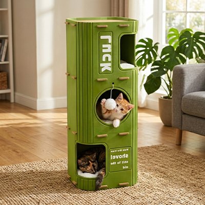 Niche pour chat design agréable 