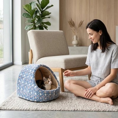 Niche pour Chat en 3 couleurs à motifs