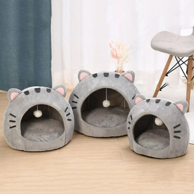 Niche pour chat existe en 3 tailles gris