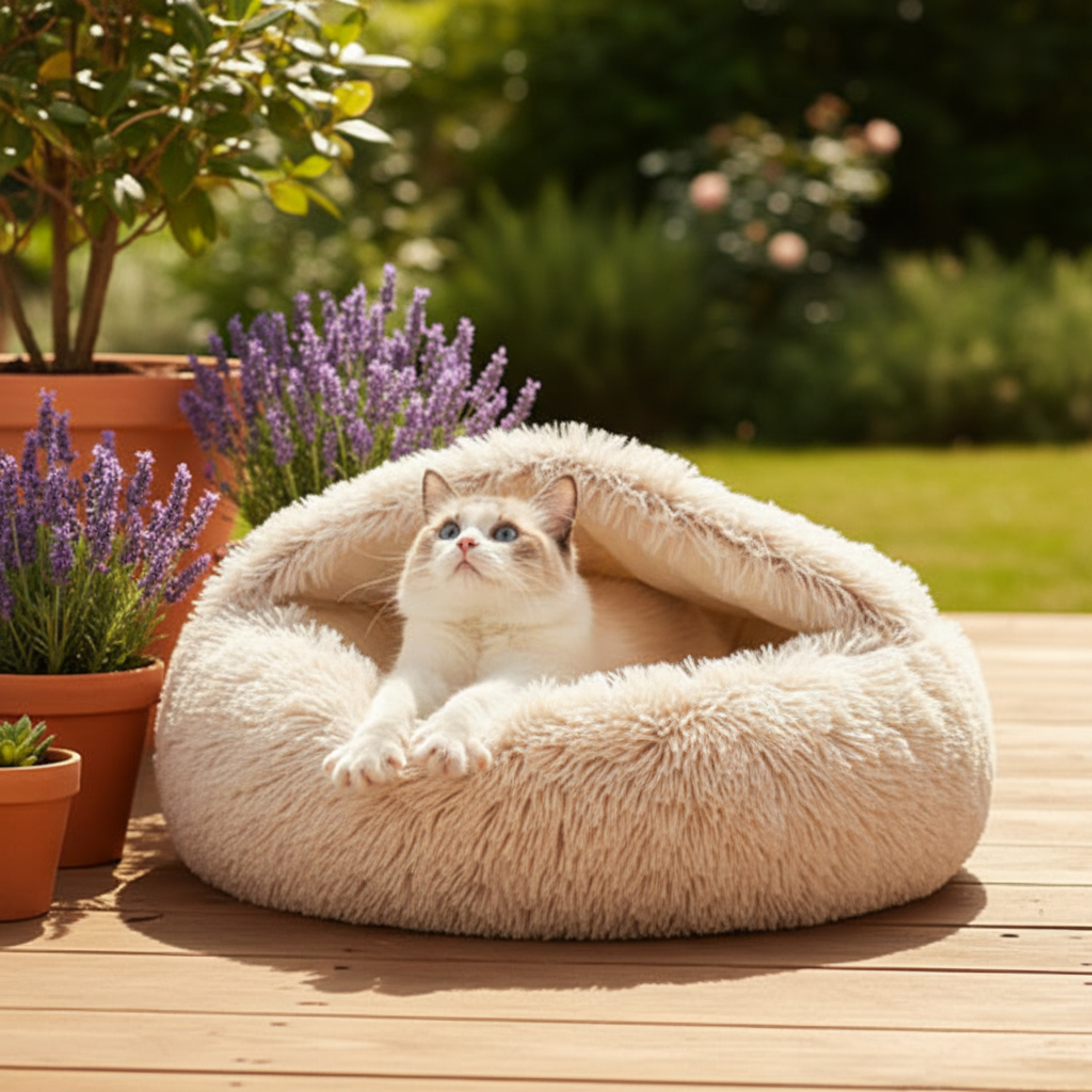Panier beige terrasse