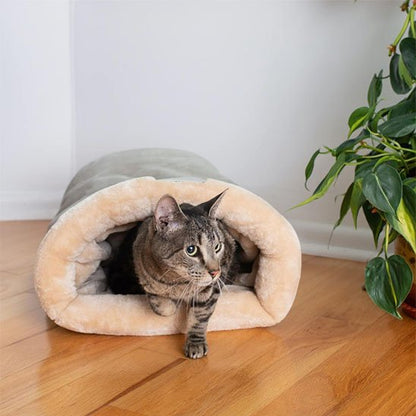 Panier Chat disponible en 2 couleurs marron et gris