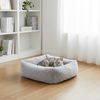 Panier chat gris clair
