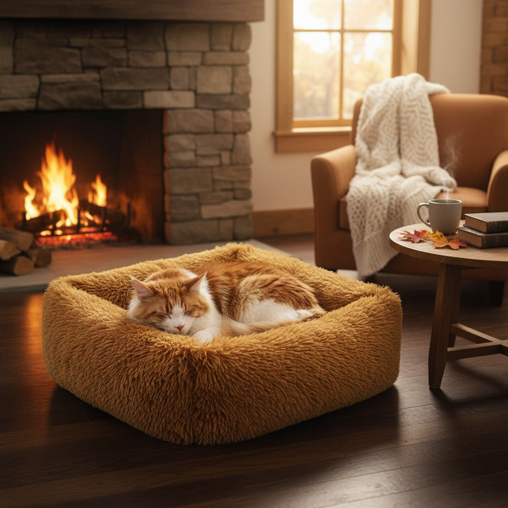 Panier chat marron clair