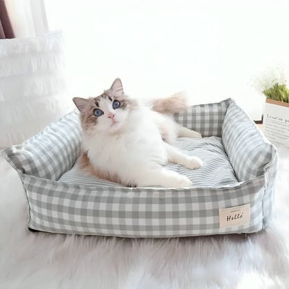 Panier pour chat en abricot