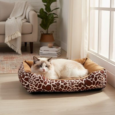 Panier pour Chat et chat devant fenêtre salon