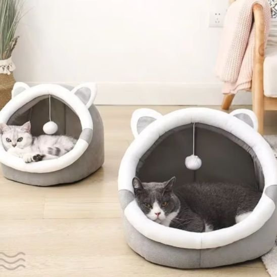 Panier pour chat très beau panier en forme de tête de chat