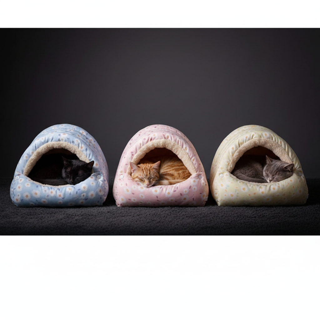 Paniers chat 3 coloris avec chats - fond sombre
