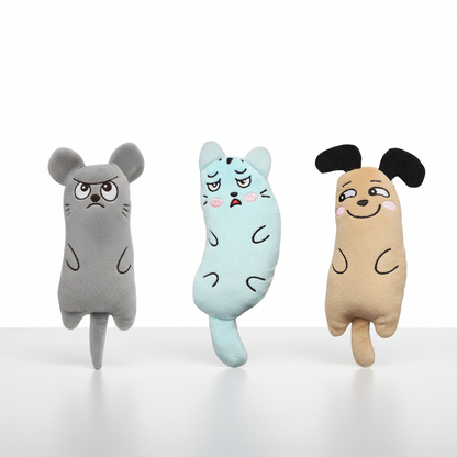 Peluche Chat 3 Visages - Trois variantes