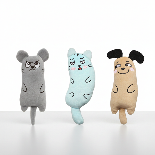 Peluche Chat 3 Visages - Trois variantes
