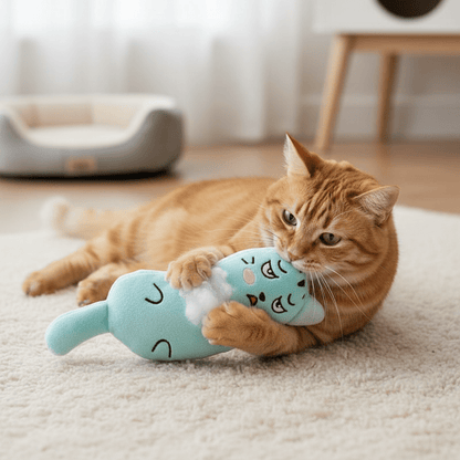 Peluche Chat 3 Visages | Jouet Anti - Ennui Félin | Chatjoue - Chatjoue