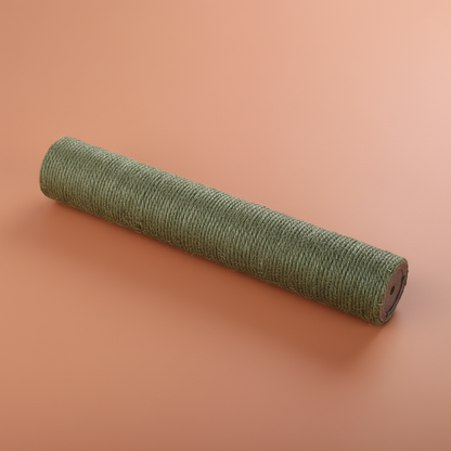 Poteau griffoir vert fond terracotta