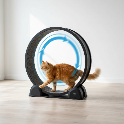 Roue salon - chat tigré orange