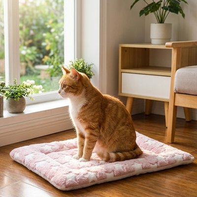 Tapis Chat avec chat assis dessus regarde par fenêtre