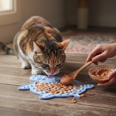 Tapis de léchage apprentissage pour tous les chats