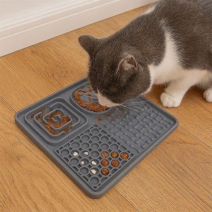 Tapis de léchage de couleur gris