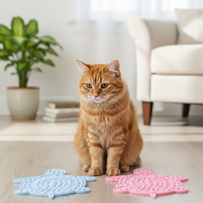 Tapis de léchage en forme de tortue 