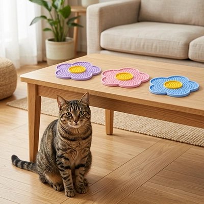 TAPIS DE LECHAGE EN TROIS COULEURS 
