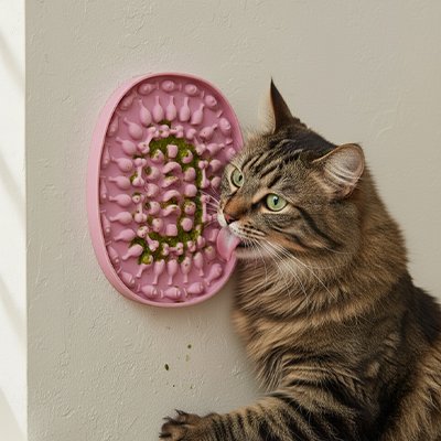 Tapis de lechage peut être fixé sur un mur en faïence 
