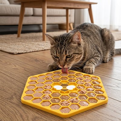 Tapis de léchage pour de la nourriture sèche ou solide 