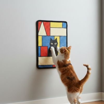 Tapis griffoir Chat  se fixe au mur