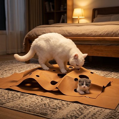 Tapis pour chat avec plein de trous