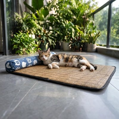 Tapis rafraichissant Chat et chat dort sur balcon