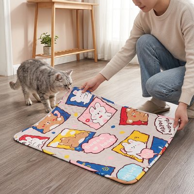 Tapis rafraichissant Chat lavable à la main