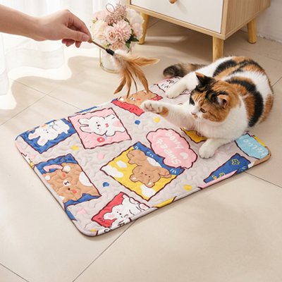 Tapis rafraichissant Chat rafraîchissant et utilisable sur tous les sols