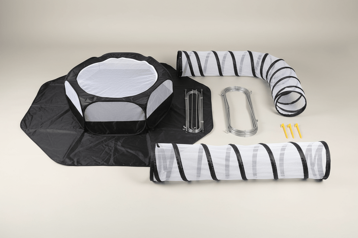 Tente pour Chat avec Tunnel | Douillet Imperméable - Chatjoue
