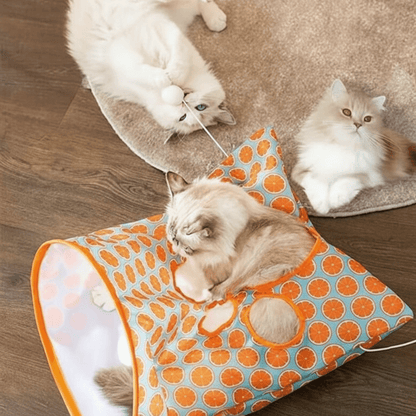 Tunnel Pliable pour Chat avec Papier Bruissant - Jouet Interactif - Chatjoue - Chatjoue