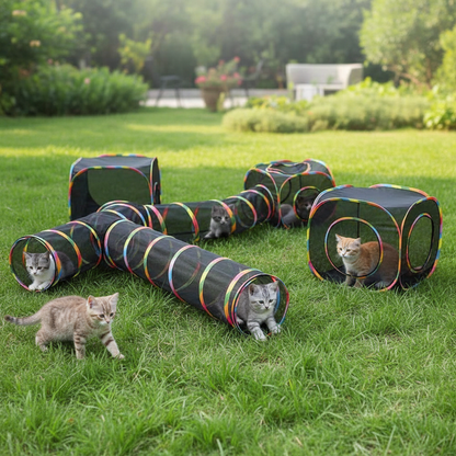 Tunnels pour chat herbe ombres naturelles
