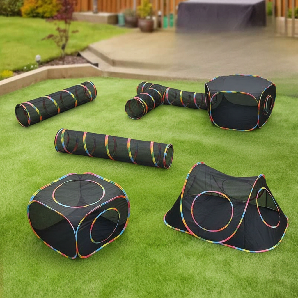 Tunnels pour chat herbe sans trous